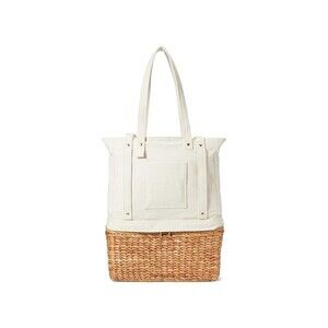 L*Space x Lindsay Albanese Road Trippin Backpack Cream Rattan Lspace